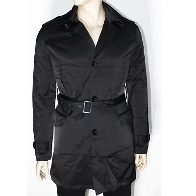 Trench uomo in raso Giacca slim Giubbino Giaccone casual sportivo nuovo - Immagine 1 di 2