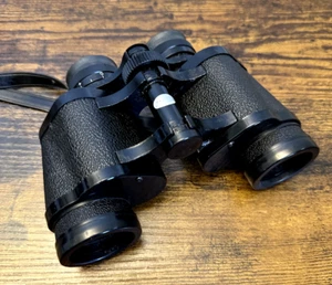 Western Field binocolo 7 x 35 vintage nero custodia da viaggio ottica extra grandangolare - Foto 1 di 7