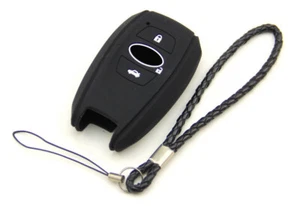 Black Silicone Case Cover For Subaru BRZ Impreza Outback Remote Smart Key S3ZBBK - Picture 1 of 5