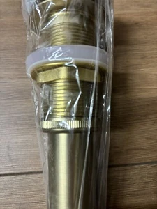 NEW Basin sink Pop Up Drain Slot Plug Waste Drain + tail Brushed Gold Brass sh4 - Picture 1 of 5