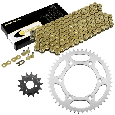 Drive Chain & Sprockets Kit for Honda XR600R 1991 1992 1993 1994-2000 Gold - Image 1 of 4
