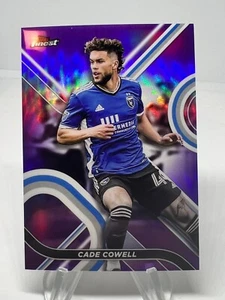 2022 Topps Finest MLS Cade Cowell Purple Refractor /250 San Jose Earthquakes #21 - Picture 1 of 2