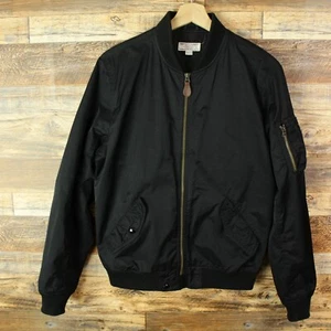 J Crew Wallace & Barnes Mens Full Zip Bomber Jacket Size S black - Picture 1 of 10