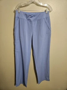 Easy Stretch Womens Blue Scrub Pants Size Medium - Picture 1 of 9