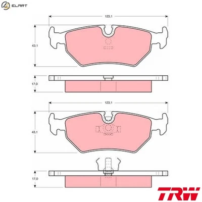 JUEGO PASTILLAS FRENO DISCO FRENO GDB1109 PARA DAIMLER XJ/40/81 JAGUAR XJS/Convertible XJ Foto 1 de 4
