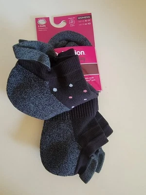 Paquete de 2 calcetines tobilleros de compresión diaria Dr. Motion para mujer puntos antimicrobianos Foto 1 de 3