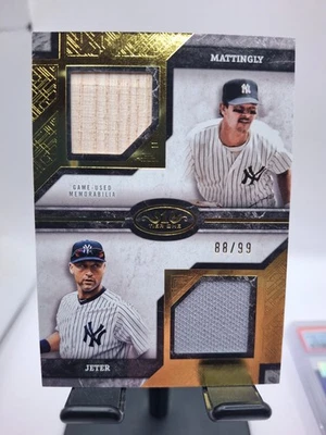 Bate Jersey Doble Jugador Don Mattingly Derek Jeter 2025 Topps Nivel Uno/99 - BBT2 Foto 1 de 3