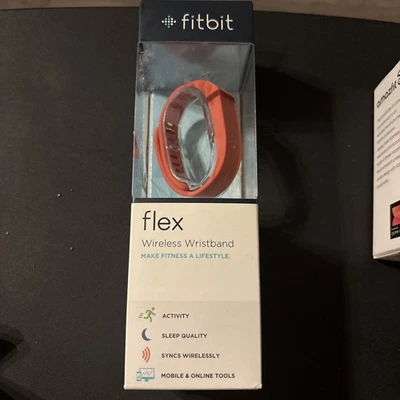 Pulsera Inalámbrica Fitbit Flex Actividad Rastreador de Sueño Mandarina *BANDAS L & S* - Imagen 1 de 4