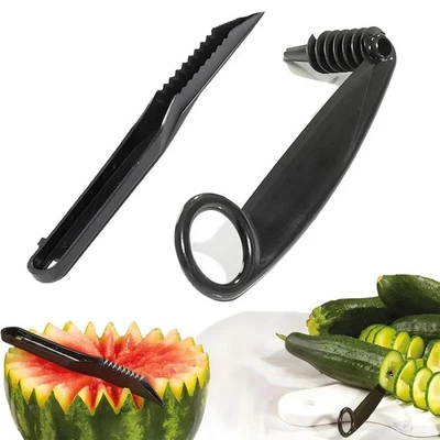 1/2pcs Kitchen Spiral and V-Shaped Tools, Spiral Slicer Blade Hand Slicer Cutter - image 1 of 4