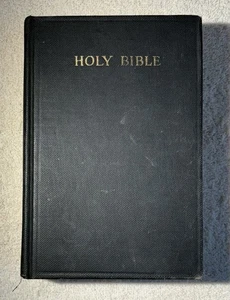 Holy Bible Auth KJV Oxford Self Pronouncing Thumb Index Hard Black Cover VG Cond - Picture 1 of 21