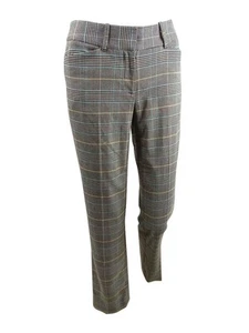 Tahari ASL Women's Petite Plaid Pants (0P, Mustard Grey Plaid) - Picture 1 of 2