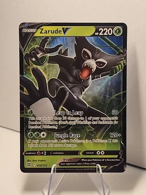 Zarude V 016/172 Swsh09: Brilliant Stars Holo Pokémon TCG NM  - Image 1 of 2