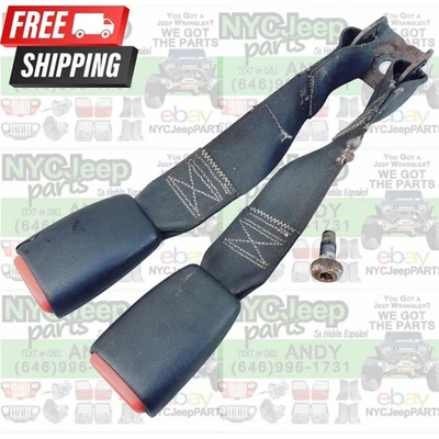 Cinturón de seguridad trasero negro 97-06 Jeep Wrangler TJ hembra OEM + perno (LEER ANUNCIO) Foto 1 de 4