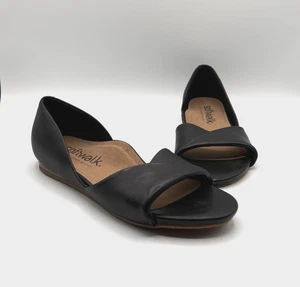 Sandalias planas SOFTWALK de ciprés para mujer talla 6,5 de cuero negro sin cordones S2307 nuevas sin caja - Imagen 1 de 7