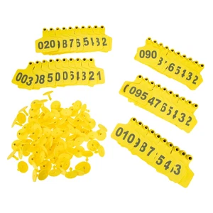 100Sets Targhette Identificative per Orecchie Bovini in Targhette Auricolari per - Foto 1 di 12