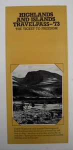 Original Leaflet Scottish Highlands & Islands Travel Pass Rail Bus Ship 1973 - Picture 1 of 4