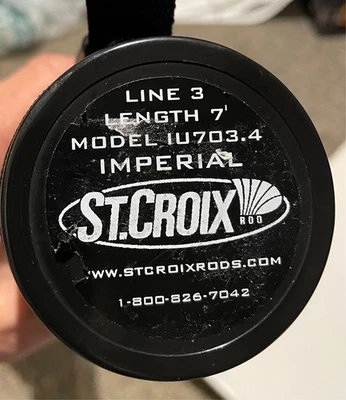 St Croix Imperial USA Fly Rod - 7 foot, 3 weight, 4 piece Fly Rod and Case - New - Image 1 of 4