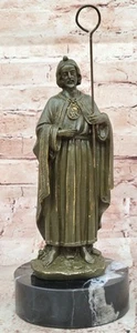 Heiliger Josef Bronzeskulptur Kunsthandwerk Handarbeit religiös für Andachtsdeko NR - Bild 1 von 10