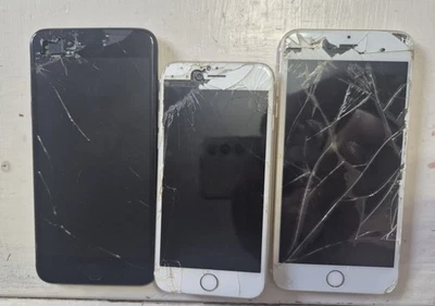 3x Joblot Apple Iphones Spares Or Repairs Read Description 7 Plus, 6 Plus & 6 Ba - Image 1 of 4