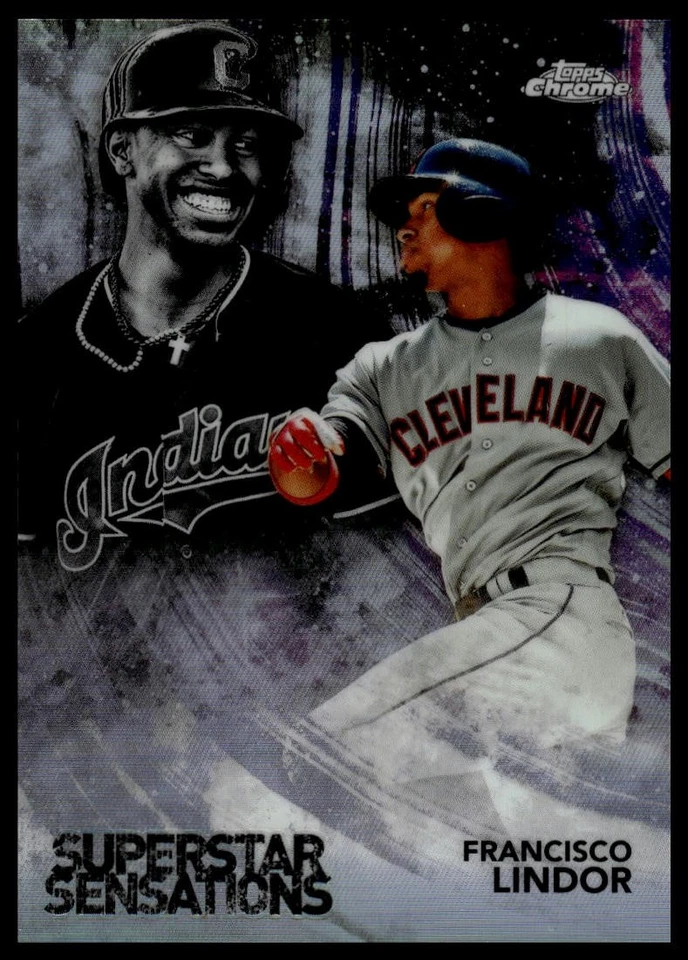 2018 Topps Chrome #SS-8 Francisco Lindor Superstar Sensations - Image 1 of 2