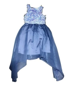 D-Signed Disney Frozen 2 Elsa Blue Sequins sparkling Dress size Girls large  - Picture 1 of 6