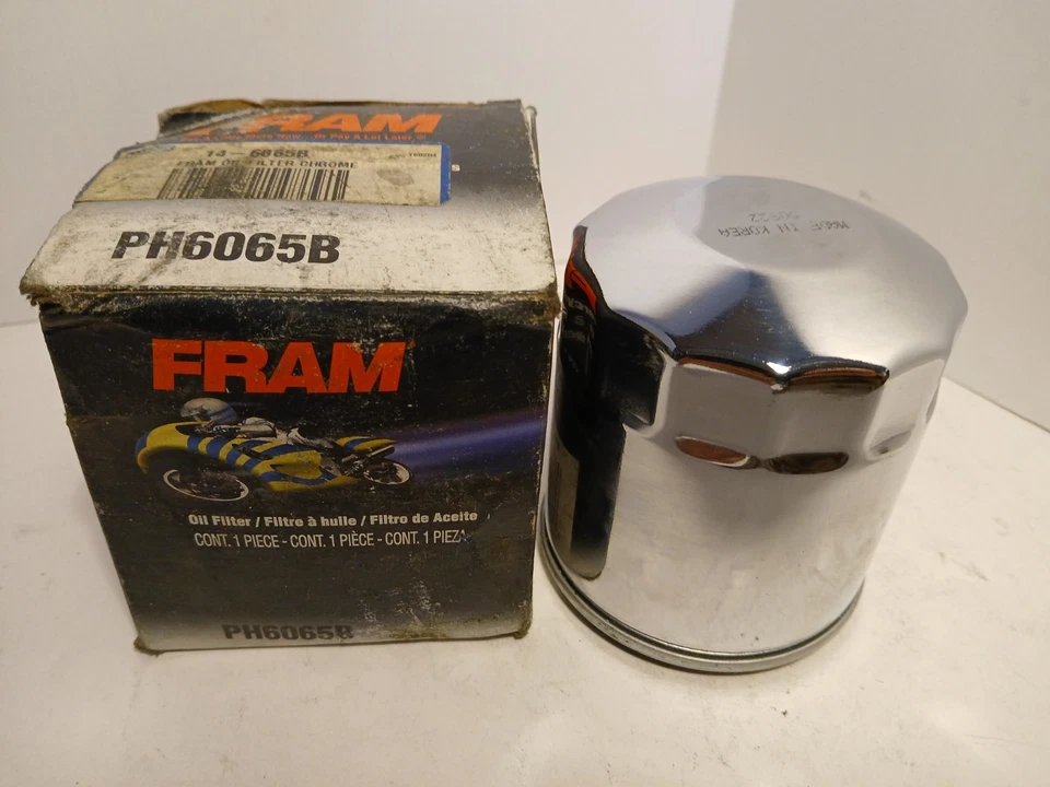 FRAM Premium Chrome Oil Filter PH6065B Harley Davidson FLT FLH FXST Softail  - Image 1 of 1