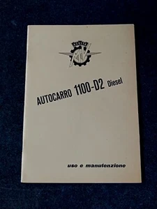 MV AGUSTA AUTOCARRO 1100 D2 MANUALE USO MANUTENZIONE UFFICIALE originale 1960 - Imagen 1 de 12
