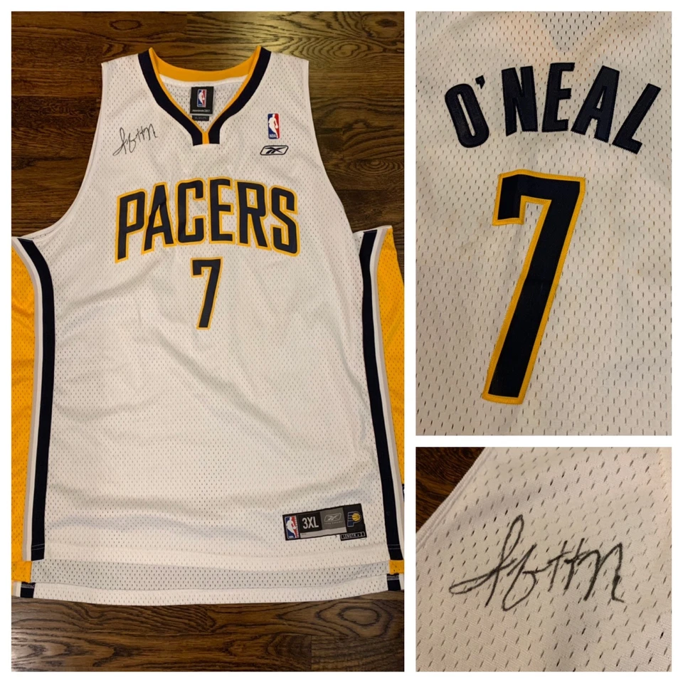 JERMAINE O'NEAL SIGNED  INDIANA PACERS JERSEY 3XL Men’s Sewn Reebok - Image 1 of 4