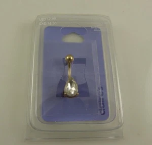 Bauchnabel Marinering Piercing Nabel Träne Kristall Goldton Körper Schmuck - Bild 1 von 7