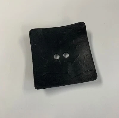 Large Black Square Plastic Button - 60mm / 2 1/4" - Dill Buttons Brand - Image 1 of 3