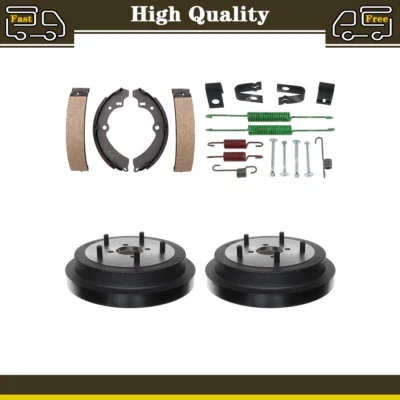 Tambores de freio traseiro e sapatas de freio kit de mola compatível com 1987-1995 Suzuki Samurai - Imagem 1 de 4