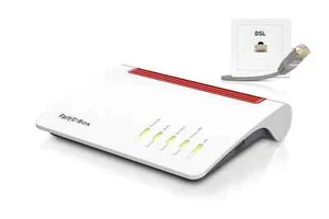 AVM FRITZ!Box 7590 V2 WiFi 6 WLAN Router Modem / Dual-Band, Mesh VDSL/ ADSL - Bild 1 von 8