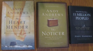 Lot 3 Andy Andrews SIGNED HC Books Noticer Heart Mender 11 Million People - Picture 1 of 4