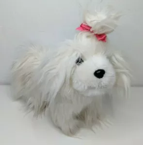 Battat White Maltese Shih Tzu Stuffed Animal Dog Puppy 9" Plush Toy Realistic - Picture 1 of 8
