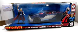2015 DODGE CHALLENGER SRT HELLCAT & THOR FIGURE 1/24 DIECAST CAR BY JADA 32186 - Picture 1 of 7