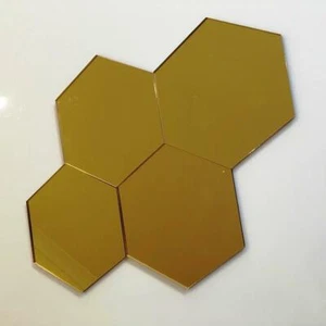 De Color Espejo Acrílico Hexágono Manualidades Mosaico & Pared Azulejos (Varios - Imagen 1 de 6