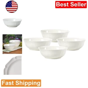 Set of 4 White Cereal Bowls - 7-Inch, 30 Ounce Capacity - Microwave & Dishwas... - Picture 1 of 6