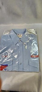 VINTAGE GALLIKER'S QUALITY CHECKED MEN'S UNIFORM SHIRT 15 1/2 NECK ~ NEW IN PACK - Picture 1 of 8