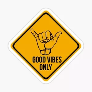 good vibes onlyFunny Laptop sticker skateboard welding bumper car truck van - Picture 1 of 1