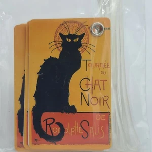 Luggage Tags Black Cat Double Sided Travel Novelty Pack of 5 - Picture 1 of 7