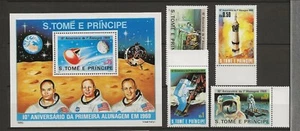 St. THOMAS & PRINCE ISL. Sc 578-82 NH SET+S/S of 1980 - SPACE - Picture 1 of 1
