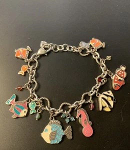 Brighton Tropical Enamel Fish Charm Bracelet  - Picture 1 of 7