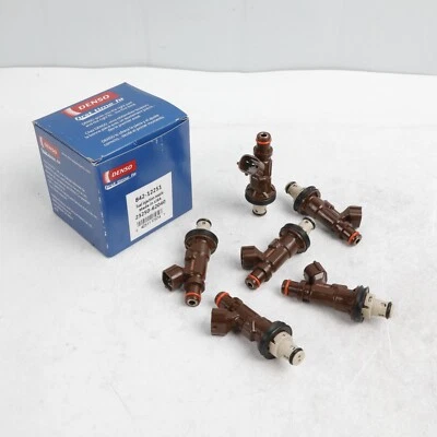 6pcs OEM Denso Fuel Injectors for 1999-2004 Toyota 4Runner Tacoma Tundra 3.4L V6 - Image 1 of 4