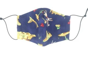 Horse Pattern KID Cloth Face Mask with Filter Pocket Nose Wire 100% Cotton KHS - Picture 1 of 3