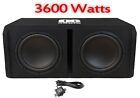 Twin 12" 3600W OE AUDIO DOUBLE ACTIVE PORTED CAR BASS BOX