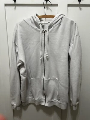 Full Tilt Jacket Full Zip Up White Sz Large Womens Dainty Comfort Warm Up Staple - Image 1 of 4