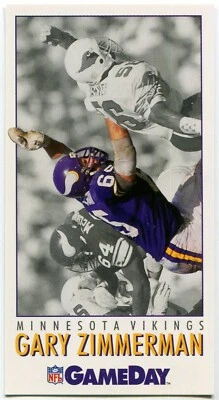 1992 GameDay #136 Gary Zimmerman Minnesota Vikings - Image 1 of 2