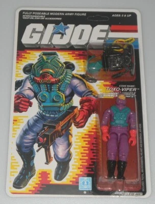 *RECARDADO* 1988 Vintage G.I. Figura GI Joe 3.75 ARAH Cobra Toxo Viper *Completa Foto 1 de 4