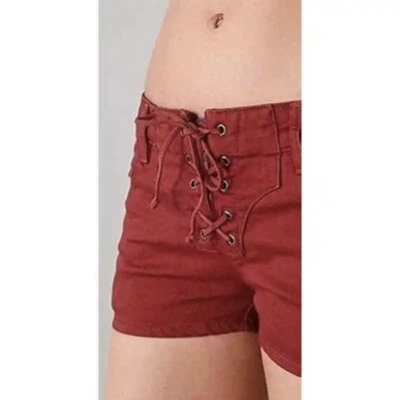 Maison Scotch Lace Up Summer Shorts Red Womens Size 27 NWT - Image 1 of 4