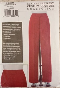 Vogue V7881 CLAIRE SHAEFFERS Custom Couture HOSE gerades Bein Muster 12 14 16 - Bild 1 von 10
